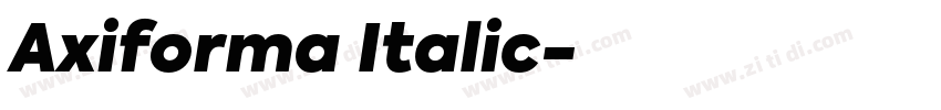 Axiforma Italic字体转换
